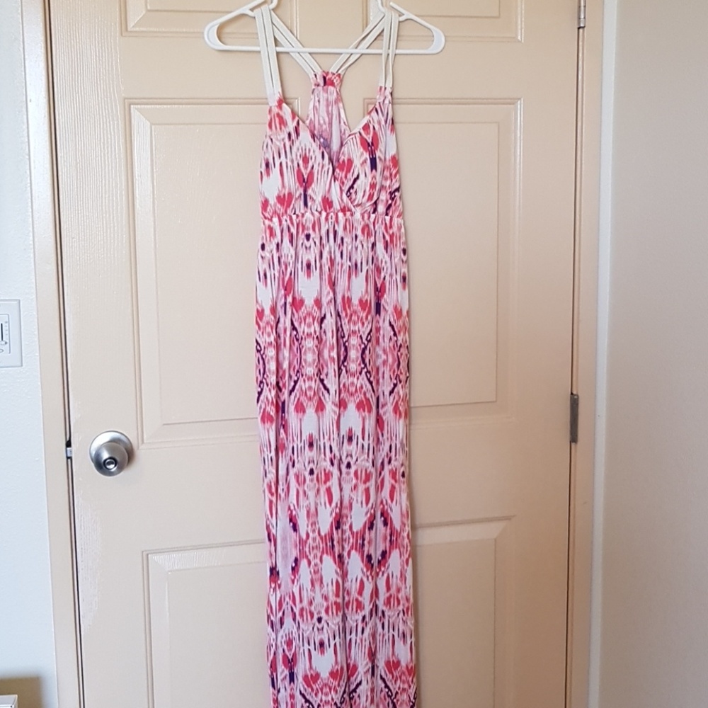 Multi color, racerback maxi dress